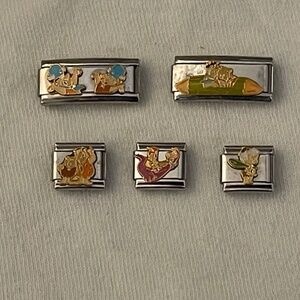 5 Casa Dor'o Flintstones Italian Charms Bracelet